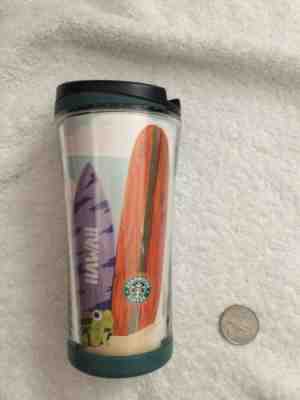Starbucks 2007 Hawaii 8 oz Travel Plastic Tumbler Ocean Surfboards Turtle Beach - Sold on eBay Jun, 9th 2019 for $15.00