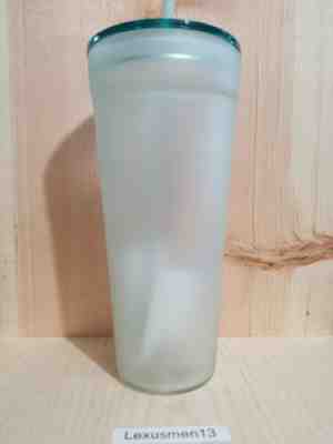 New Starbucks Glass Tumbler - 20 oz Frosted Double Walled - Sold on eBay Jun, 9th 2019 for $35.99