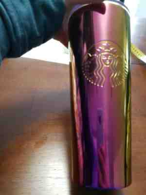  New Starbucks Rainbow Iridescent Metallic Stainless Tumbler Cup  2019 - Sold on eBay Jun, 9th 2019 for $30.00
