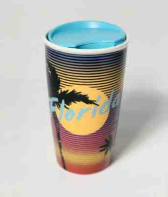 Starbucks Florida Miami Vice Sunset Travel Tumbler Mug Red Dot Collection NEW - Sold on eBay Jun, 9th 2019 for $30.00