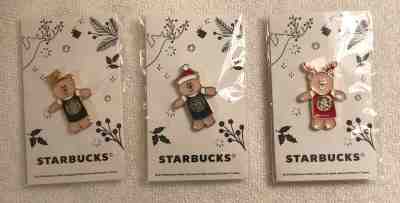 Starbucks 2018 bearista pin set - 3 pins - Taiwan - NIP - HTF - US Seller - Sold on eBay Jun, 9th 2019 for $50.00