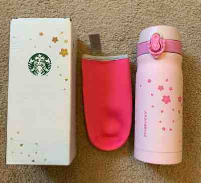 STARBUCKS Cherry Blossom Stainless Thermos Tumbler Bottle 350ml - Sold on eBay Jun, 9th 2019 for $15.50