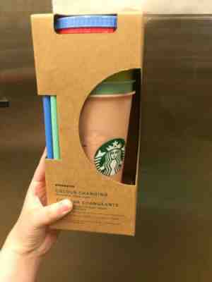 NEW STARBUCKS 2019 COLOR-CHANGING REUSABLE CUPS SET OF 5 LIMITED - Sold on eBay Jun, 9th 2019 for $54.00