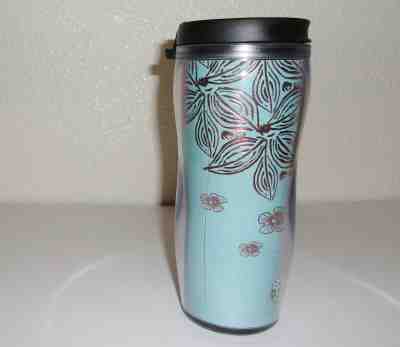 Starbucks Blue w/ Rose Gold Flower 7" Plastic Tumbler Cup - Sold on eBay Jun, 9th 2019 for $19.99
