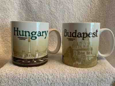 Starbucks Collector Series Mugs PAIR 16 oz BUDAPEST & HUNGARY - Discontinued - Sold on eBay Jun, 9th 2019 for $59.99