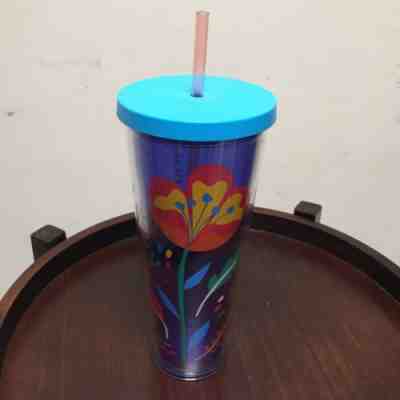 Starbucks Floral Venti Cold Cup Tumbler Clear Blue 24 fl oz Brand New - Sold on eBay Jun, 9th 2019 for $22.99