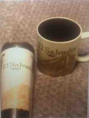 Starbucks El Salvador Global Icon Series 16 Oz  Mug And Bonus Tumbler Rare