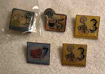 Starbucks set of 5 Japan and Greece anniversary pins - HTF! - US Seller - Sold on eBay Jun, 9th 2019 for $25.00