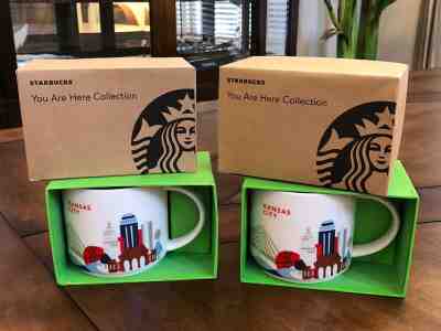 2 Starbucks Kansas City You are Here YAH Collector Mugs ~ 14 Oz in Boxes   - Sold on eBay Jun, 9th 2019 for $34.99