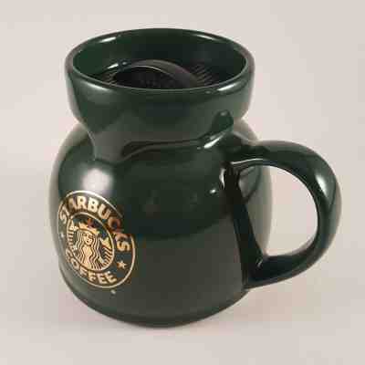Starbucks Green  Chubby Travel Mug Green Siren Wide Rubber Bottom Mug Cup w/ LID - Sold on eBay Jun, 9th 2019 for $35.95