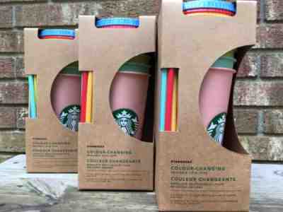 Starbucks Color Changing Reusable Cold Cups. 5 Cups - Sold on eBay Jun, 9th 2019 for $60.00