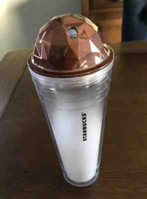 Starbucks 2012 venti Frappuccino 24 fl oz Cold Cup Tumbler Copper Rose Gold Lid - Sold on eBay Jun, 9th 2019 for $15.50