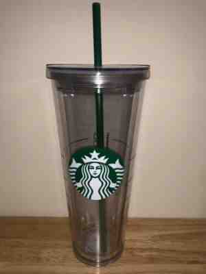 Starbucks Venti Clear Double Wall Acrylic Cold Cup Tumbler 24 oz - Sold on eBay Jun, 9th 2019 for $20.00