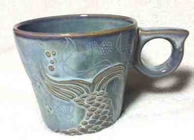 Starbucks 2014 Anniversary Collection Siren Mermaid Tail Coffee Mug Cup Blue  - Sold on eBay Jun, 8th 2019 for $50.00