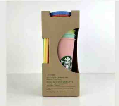 STARBUCKS COLOR CHANGING REUSABLE COLD CUPS SET OF 5 - Sold on eBay Jun, 8th 2019 for $58.00