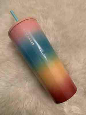 New Starbucks Tumbler Summer Collection 2019 Venti 24oz SS Pastel Rainbow  - Sold on eBay Jun, 8th 2019 for $29.95