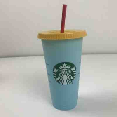 Starbucks Color Changing 1 Single Cold Cup 24oz Sky Blue Venti Tumbler HTF - Sold on eBay Jun, 8th 2019 for $22.99