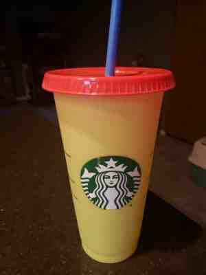Starbucks Reusable Tumbler COLOR CHANGING 2019 24oz Citron-Emerald Single Cup - Sold on eBay Jun, 8th 2019 for $19.99