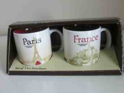 Starbucks Coffee Set of 2 Demitasse  Paris France Small Coffeee Mags NEW in Box - Sold on eBay Jun, 8th 2019 for $17.50
