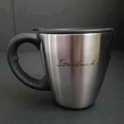 Starbucks Stainless Steel Travel Mug with Lid Rubber Handle Cup Korea 12oz  - Sold on eBay Jun, 8th 2019 for $19.99