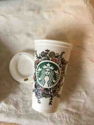 STARBUCKS Reusable Grande FLOWERS FLORAL 16 OZ Plastic Coffee Tea Cup Mug NEW 5 - Sold on eBay Jun, 8th 2019 for $50.00
