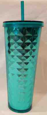 Starbucks Venti Cold Cup Travel Tumbler Teal Blue Stud Spike 2017 VHTF - Sold on eBay Jun, 8th 2019 for $17.99