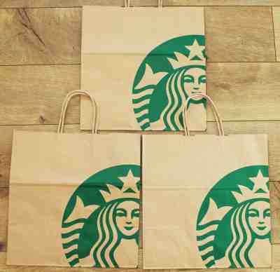 3 Large Starbucks Japan Paper Shopping Gift Bags With Handles - Sold on eBay Jun, 8th 2019 for $15.97