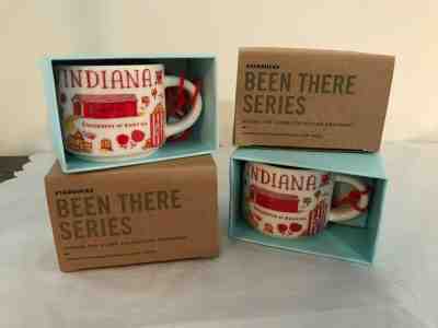 2 NEW INDIANA Starbucks Been There Across The Globe Ornament Demi Cup Espresso - Sold on eBay Jun, 8th 2019 for $30.00