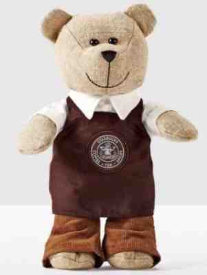 STARBUCKS Holiday TEDDY BEAR Doll BEARISTA Pike Place Brown Apron Box NEW RARE - Sold on eBay Jun, 8th 2019 for $22.97