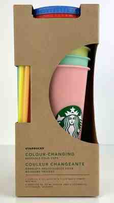 STARBUCKS COLOR CHANGING REUSABLE COLD CUPS SET OF 5 - Sold on eBay Jun, 8th 2019 for $74.00