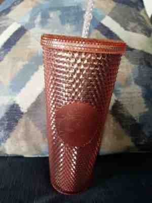 NEW Starbucks Venti Tumbler Summer 2019 IRIDESCENT JEWELED 24oz Rose Gold Pink - Sold on eBay Jun, 8th 2019 for $32.88