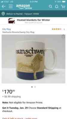 Starbucks Braunshweig Coffe Mug ( Very Rare) Collectible - Sold on eBay Jun, 8th 2019 for $60.00