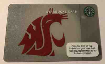 Washington State Starbucks Card  WSU  2010-2011 Old Logo Rare - Sold on eBay Jun, 8th 2019 for $31.00