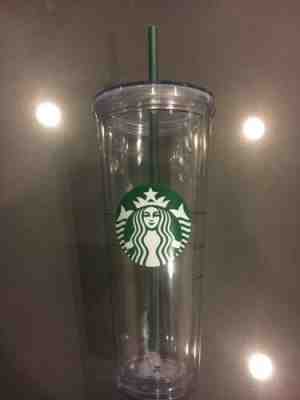 NEW Starbucks  24 Oz clear Venti Tumbler Cold Cup Starbucks Mug - Sold on eBay Jun, 8th 2019 for $15.00