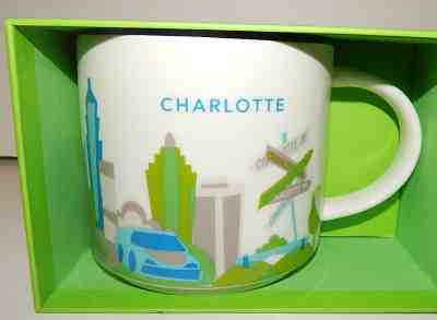 STARBUCKS You Are Here YAH CHARLOTTE NC 14 oz Coffee Tea Mug NEW in Box 2017 - Sold on eBay Jun, 8th 2019 for $19.99