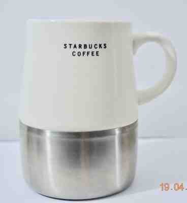 STARBUCKS Coffee Mug Cup Metal Bottom Ceramic Top Weighted 2004 14 Oz Non Skid - Sold on eBay Jun, 8th 2019 for $28.50