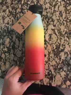 Starbucks Summer 2019 Rainbow Magnetic lid Stainless Steel Water Bottle 20oz - Sold on eBay Jun, 7th 2019 for $28.00