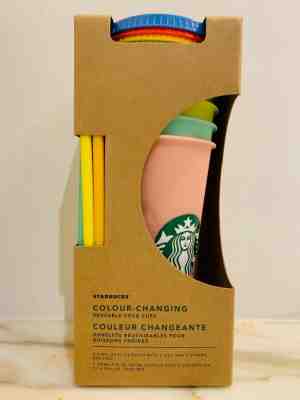 *NEW* Starbucks Color Changing Reusable Cold Cups - 24oz - 5 ct. - Sold on eBay Jun, 7th 2019 for $60.00