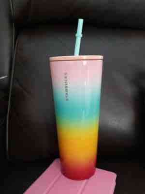 Starbucks Stainless Steel Pride Rainbow Travel Tumbler Cup 24oz VENTI Brand NEW - Sold on eBay Jun, 7th 2019 for $39.00