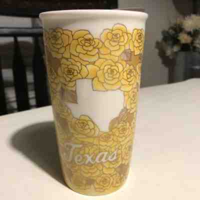 Starbucks Texas Yellow Roses Flower 10 oz Travel Tumbler Mug - Sold on eBay Jun, 7th 2019 for $26.00