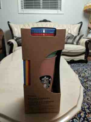 STARBUCKS COLOUR CHANGING Cold Cups 5 Cups Lids Straws 24oz Colour Changing New! - Sold on eBay Jun, 7th 2019 for $90.00