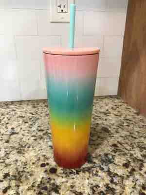 Starbucks Stainless Steel Pride Rainbow Cold Cup Tumbler Venti 24oz Summer 2019 - Sold on eBay Jun, 7th 2019 for $27.00