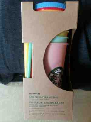 Starbucks color changing cups set of 5! Very hard to find - Sold on eBay Jun, 7th 2019 for $59.95