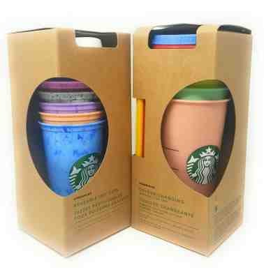 Starbucks 2019 REUSABLE Color Changing Cold Cups 5 pk and Marble Hot Cups 6 pk - Sold on eBay Jun, 7th 2019 for $101.99