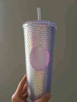 2018 RAINBOW STARBUCKS IRIDESCENT STUDDED COLD CUP UNICORN TUMBLER GLITTER NEW!  - Sold on eBay Jun, 7th 2019 for $65.00