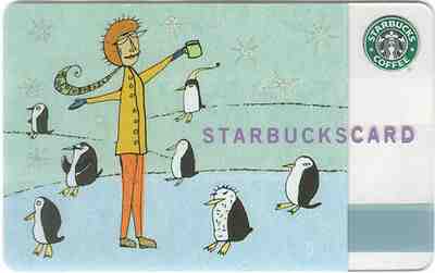 STARBUCKS Gift CARD "PENGUIN GAMES" ©2003 MINT ORIGINAL - Sold on eBay Jun, 7th 2019 for $18.99