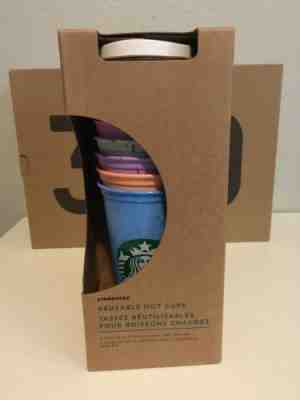 Starbucks Reusable Hot Cup Collection Pack Of 6 W/Lids 16 oz Summer 2019 RARE** - Sold on eBay Jun, 7th 2019 for $21.00
