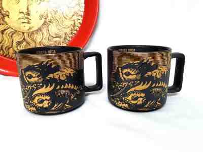 PAIR OF STARBUCKS LIMITED EDITION COSTA RICA FISH GOLD STAMP MATTE COFFEE MUG - Sold on eBay Jun, 6th 2019 for $22.00