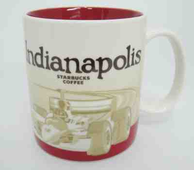 Starbucks Indianapolis Global Icon Mug 16 ounce Red Interior 2012 Excellent - Sold on eBay Jun, 6th 2019 for $29.99