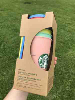 Starbucks Reusable COLOR CHANGING Cold Cup Collection Pack Of 5 Lids Straws 24oz - Sold on eBay Jun, 6th 2019 for $62.00